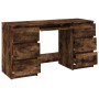 Schreibtisch aus geräuchertem Eichensperrholz, 140 x 50 x 77 cm von vidaXL, Schreibtische - Ref: Foro24-815438, Preis: 140,98...