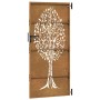 Puerta de jardín acero corten diseño árbol 85x200 cm