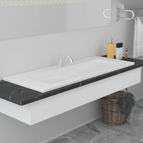 Lavabo encastrado de cerámica blanco 101x39,5x18,5 cm de vidaXL, Lavabos - Ref: Foro24-145064, Precio: 256,50 €, Descuento: %