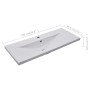 Lavabo encastrado de cerámica blanco 101x39,5x18,5 cm