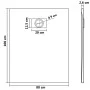 SMC black shower tray 100x80 cm by vidaXL, Shower trays - Ref: Foro24-144781, Price: 187,49 €, Discount: %