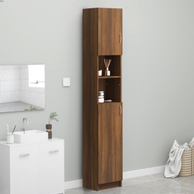 Badezimmerschrank Sperrholz Eiche braun 32x25,5x190 cm von vidaXL, Badezimmermöbel - Ref: Foro24-815539, Preis: 87,36 €, Raba...
