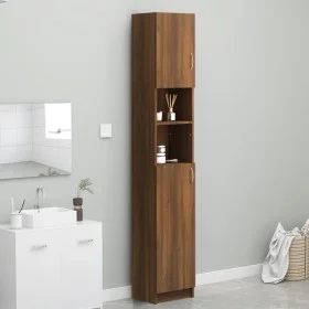 Badezimmerschrank Sperrholz Eiche braun 32x25,5x190 cm von vidaXL, Badezimmermöbel - Ref: Foro24-815539, Preis: 81,82 €, Raba...