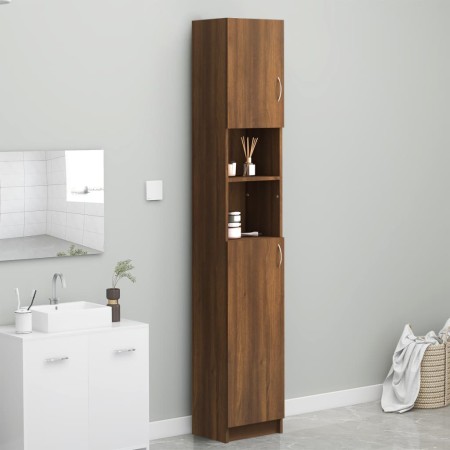 Badezimmerschrank Sperrholz Eiche braun 32x25,5x190 cm von vidaXL, Badezimmermöbel - Ref: Foro24-815539, Preis: 87,36 €, Raba...
