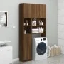 Plywood oak brown bathroom cabinet 32x25.5x190 cm by vidaXL, Bathroom furniture - Ref: Foro24-815539, Price: 86,02 €, Discoun...
