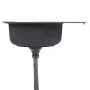Kitchen sink with strainer and oval stainless steel siphon by vidaXL, Sinks - Ref: Foro24-145072, Price: 67,72 €, Discount: %