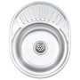 Fregadero cocina con colador y sifón acero inoxidable ovalado de vidaXL, Fregaderos - Ref: Foro24-145072, Precio: 80,79 €, De...