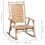 Schaukelstuhl mit Bambuskissen von vidaXL, Gartenstühle - Ref: Foro24-3063904, Preis: 132,24 €, Rabatt: %