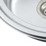 Kitchen sink with strainer and oval stainless steel siphon by vidaXL, Sinks - Ref: Foro24-145072, Price: 67,72 €, Discount: %