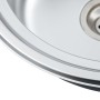 Küchenspüle mit Sieb und ovalem Edelstahlsiphon von vidaXL, Sinkt - Ref: Foro24-145072, Preis: 80,79 €, Rabatt: %