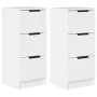 Aparadores 2 uds madera contrachapada blanco 30x30x70 cm de vidaXL, Aparadores - Ref: Foro24-811152, Precio: 97,04 €, Descuen...