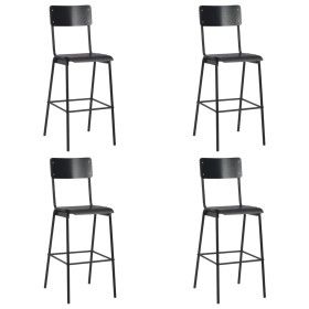 Kitchen stools 4 pcs plywood and black steel by vidaXL, Kitchen stools - Ref: Foro24-3054566, Price: 402,30 €, Discount: %