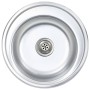 Kitchen sink with stainless steel strainer and siphon by vidaXL, Sinks - Ref: Foro24-145071, Price: 66,25 €, Discount: %