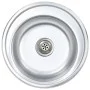 Kitchen sink with stainless steel strainer and siphon by vidaXL, Sinks - Ref: Foro24-145071, Price: 58,65 €, Discount: %