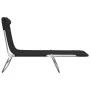 Tumbonas plegables 2 uds acero y textilene negro de vidaXL, Tumbonas - Ref: Foro24-360181, Precio: 83,37 €, Descuento: %
