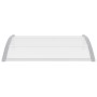 Graues und transparentes PC-Türvordach 120x75 cm von vidaXL, Markisen - Ref: Foro24-144818, Preis: 45,16 €, Rabatt: %