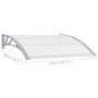 Graues und transparentes PC-Türvordach 120x75 cm von vidaXL, Markisen - Ref: Foro24-144818, Preis: 45,16 €, Rabatt: %