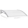Gray and transparent PC door canopy 120x75 cm by vidaXL, Awnings - Ref: Foro24-144818, Price: 45,16 €, Discount: %