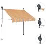 Manual retractable awning with yellow and blue LED 200 cm by vidaXL, Awnings - Ref: Foro24-145850, Price: 79,71 €, Discount: %
