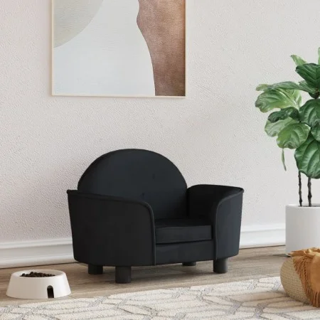 Black velvet dog bed 66x40x45 cm by vidaXL, Beds for dogs - Ref: Foro24-171842, Price: 84,05 €, Discount: %
