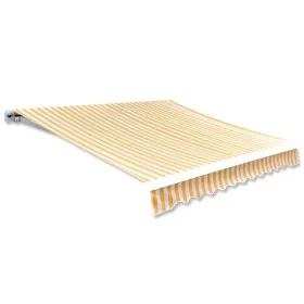 Sonnenblumengelb-weiße Segeltuchmarkise 3x2,5 m ohne Rahmen von vidaXL, Markisen - Ref: Foro24-141016, Preis: 37,23 €, Rabatt: %