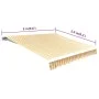 Toldo de lona amarillo girasol y blanco 3x2,5 m sin armazón de vidaXL, Toldos - Ref: Foro24-141016, Precio: 38,82 €, Descuent...
