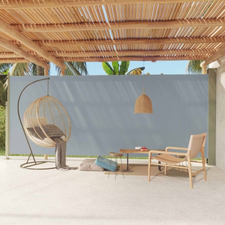 Retractable side awning for patio gray 220x600 cm by vidaXL, Umbrellas - Ref: Foro24-317980, Price: 134,38 €, Discount: %
