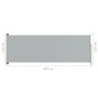 Ausziehbare Seitenmarkise für Terrasse, grau, 220 x 600 cm von vidaXL, Sonnenschirme - Ref: Foro24-317980, Preis: 134,38 €, R...