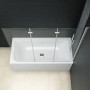 Folding shower screen with 3 panels ESG 130x138 cm by vidaXL, shower doors - Ref: Foro24-144679, Price: 163,62 €, Discount: %
