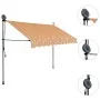 Manual retractable awning with yellow and blue LED 300 cm by vidaXL, Awnings - Ref: Foro24-145852, Price: 96,90 €, Discount: %