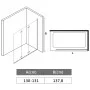Mampara de ducha plegable 3 paneles ESG 130x138 cm de vidaXL, Puertas de ducha - Ref: Foro24-144679, Precio: 150,57 €, Descue...