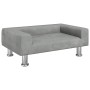 Hellgraues Hundebett aus Samt, 70 x 45 x 26,5 cm von vidaXL, Betten für Hunde - Ref: Foro24-171919, Preis: 65,00 €, Rabatt: %