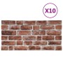 3D Wall Panels Brick Design 10 pcs EPS Dark Brown by vidaXL, Wall covering - Ref: Foro24-149578, Price: 212,28 €, Discount: %