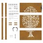Puerta de jardín acero corten diseño árbol 105x130 cm