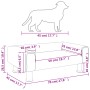 Hellgraues Hundebett aus Samt, 70 x 45 x 26,5 cm von vidaXL, Betten für Hunde - Ref: Foro24-171919, Preis: 65,00 €, Rabatt: %