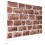 Paneles de pared 3D diseño de ladrillo 10 uds EPS marrón oscuro de vidaXL, Recubrimiento de paredes - Ref: Foro24-149578, Pre...