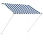 Einziehbare Markise 150x150 cm blau und weiß von vidaXL, Markisen - Ref: Foro24-143746, Preis: 41,41 €, Rabatt: %