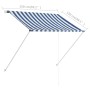 Einziehbare Markise 150x150 cm blau und weiß von vidaXL, Markisen - Ref: Foro24-143746, Preis: 46,09 €, Rabatt: %