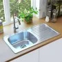 Kitchen sink with stainless steel strainer and siphon by vidaXL, Sinks - Ref: Foro24-145073, Price: 101,89 €, Discount: %