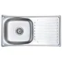 Kitchen sink with stainless steel strainer and siphon by vidaXL, Sinks - Ref: Foro24-145073, Price: 101,89 €, Discount: %