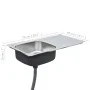 Kitchen sink with stainless steel strainer and siphon by vidaXL, Sinks - Ref: Foro24-145073, Price: 101,89 €, Discount: %