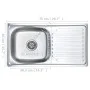 Kitchen sink with stainless steel strainer and siphon by vidaXL, Sinks - Ref: Foro24-145073, Price: 101,89 €, Discount: %