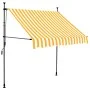 Manual retractable awning with white and orange LED 200 cm by vidaXL, Awnings - Ref: Foro24-145857, Price: 75,72 €, Discount: %