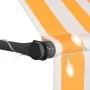 Manual retractable awning with white and orange LED 200 cm by vidaXL, Awnings - Ref: Foro24-145857, Price: 75,72 €, Discount: %