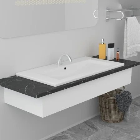 Built-in white ceramic washbasin 81x39.5x18.5 cm by vidaXL, Sinks - Ref: Foro24-145062, Price: 159,79 €, Discount: %