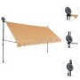 Toldo retráctil manual con LED amarillo y azul 400 cm by vidaXL, Awnings - Ref: Foro24-145854, Price: 104,67 €, Discount: %