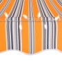 Toldo retráctil manual con LED amarillo y azul 400 cm by vidaXL, Awnings - Ref: Foro24-145854, Price: 106,40 €, Discount: %