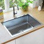 Fregadero de cocina hecho a mano acero inoxidable de vidaXL, Fregaderos - Ref: Foro24-145078, Precio: 77,45 €, Descuento: %