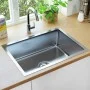 Handgefertigte Küchenspüle aus Edelstahl von vidaXL, Sinkt - Ref: Foro24-145078, Preis: 77,54 €, Rabatt: %