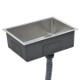 Fregadero de cocina hecho a mano acero inoxidable de vidaXL, Fregaderos - Ref: Foro24-145078, Precio: 77,45 €, Descuento: %